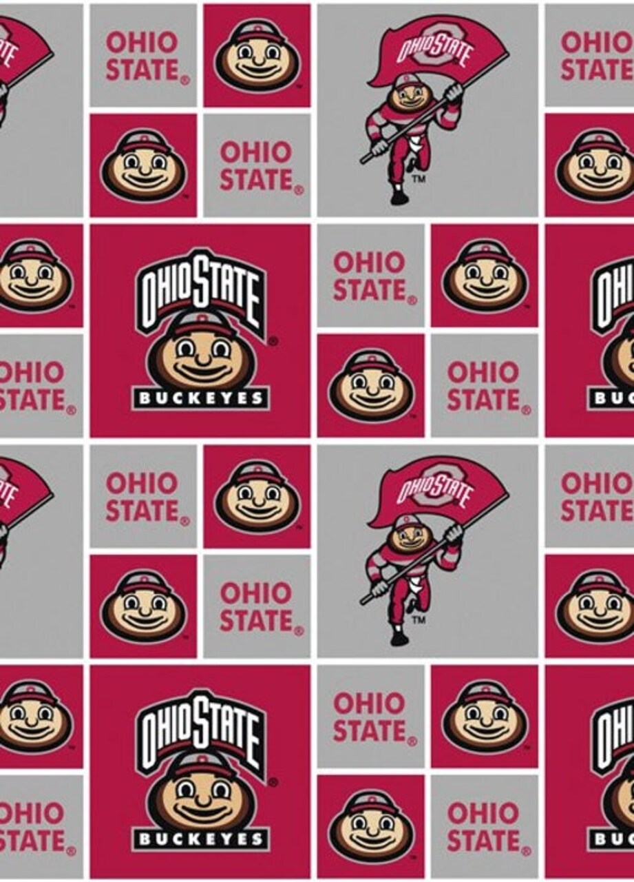 Licensed NCAA Ohio State University Box OHS-021 Cotton Fabric by the Yard